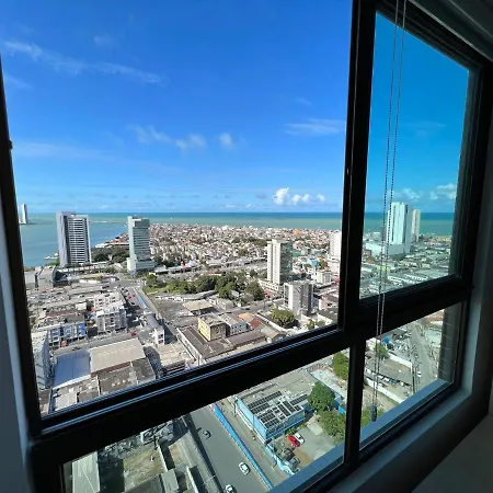 Apartamento Com Vista Maravilhosa No Bairro Do Pina! Cozinha Completa, Wi-Fi, Ar Condicionado E Maquina De Lavar - Condominio Com Estacionamento, Recepcao 24H, Piscina E Academia Recife Exterior foto