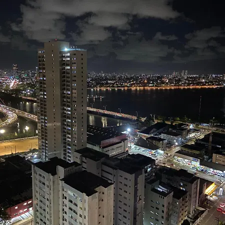 Apartamento Com Vista Maravilhosa No Bairro Do Pina! Cozinha Completa, Wi-Fi, Ar Condicionado E Maquina De Lavar - Condominio Com Estacionamento, Recepcao 24H, Piscina E Academia Recife Exterior foto