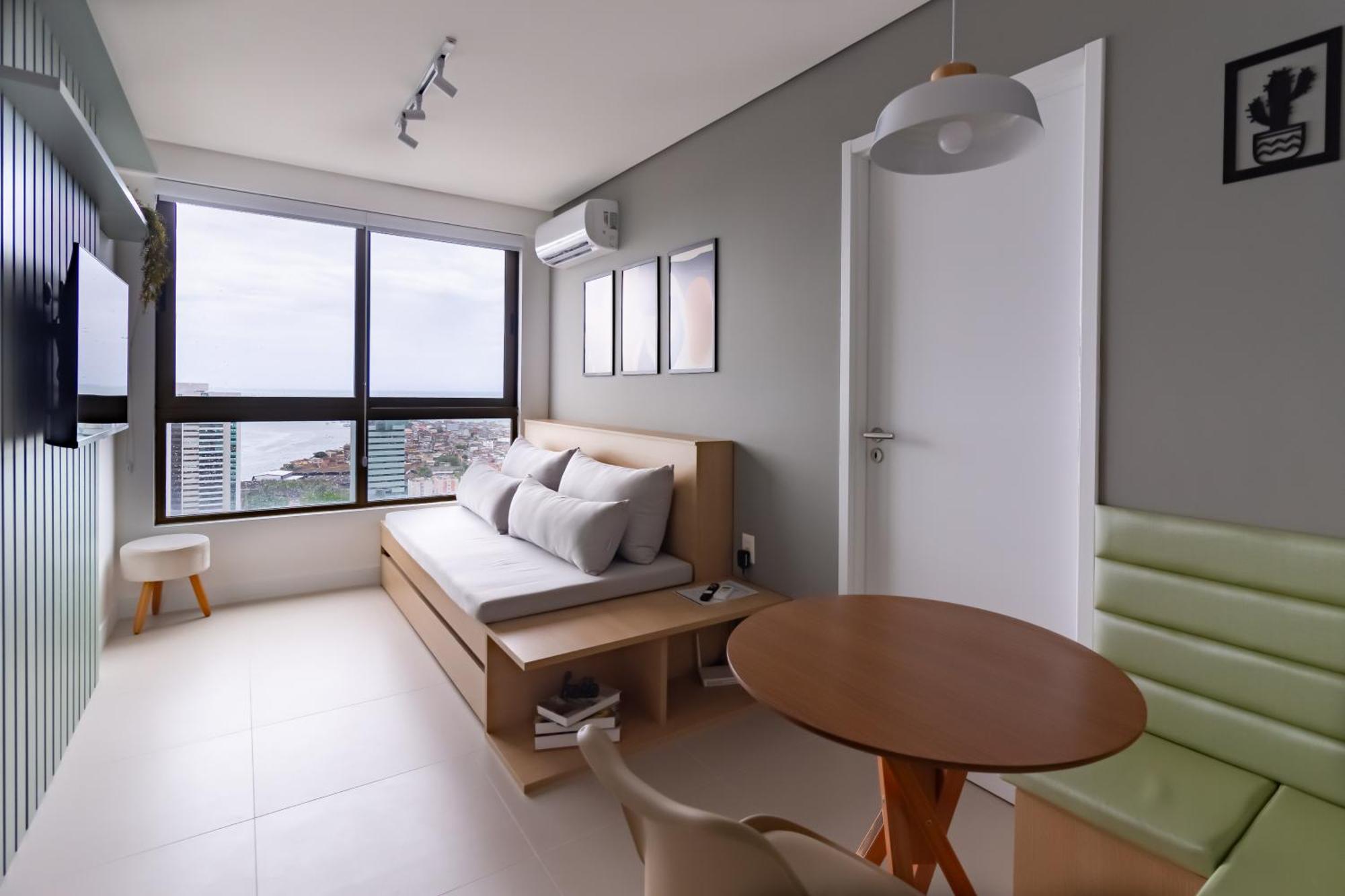 Apartment Com Vista Maravilhosa No Bairro Do Pina! Cozinha Completa, Wi-fi, Ar Condicionado E Maquina De Lavar - Com Estacionamento, Recepcao 24h, Piscina E Academia