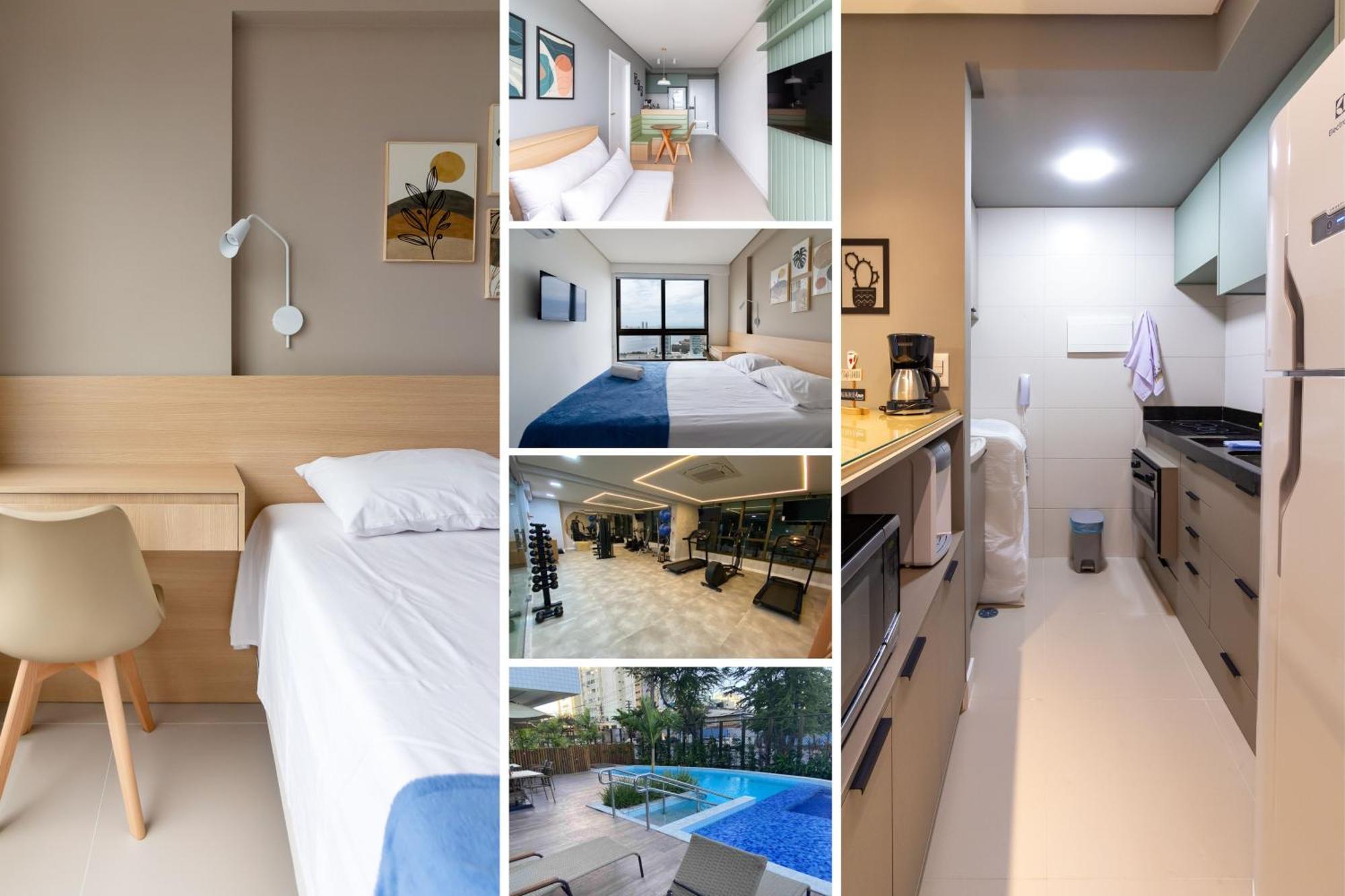 Com Vista Maravilhosa No Bairro Do Pina! Cozinha Completa, Wi-fi, Ar Condicionado E Maquina De Lavar - Com Estacionamento, Recepcao 24h, Piscina E Academia Apartment *