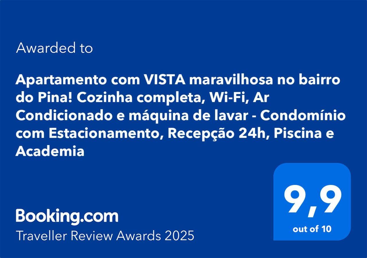 Com Vista Maravilhosa No Bairro Do Pina! Cozinha Completa, Wi-fi, Ar Condicionado E Maquina De Lavar - Com Estacionamento, Recepcao 24h, Piscina E Academia Apartment